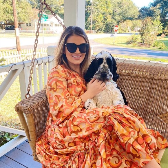 Zimmermann Mae Tiered Swirl Print Silk Midi Dress - Picture 2 of 7